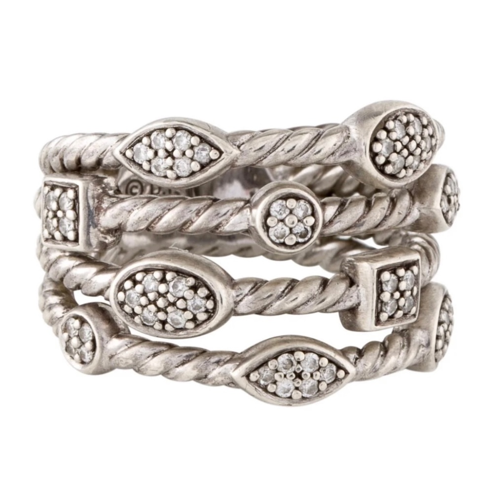 DAVID YURMAN Diamond Four Row Confetti Band